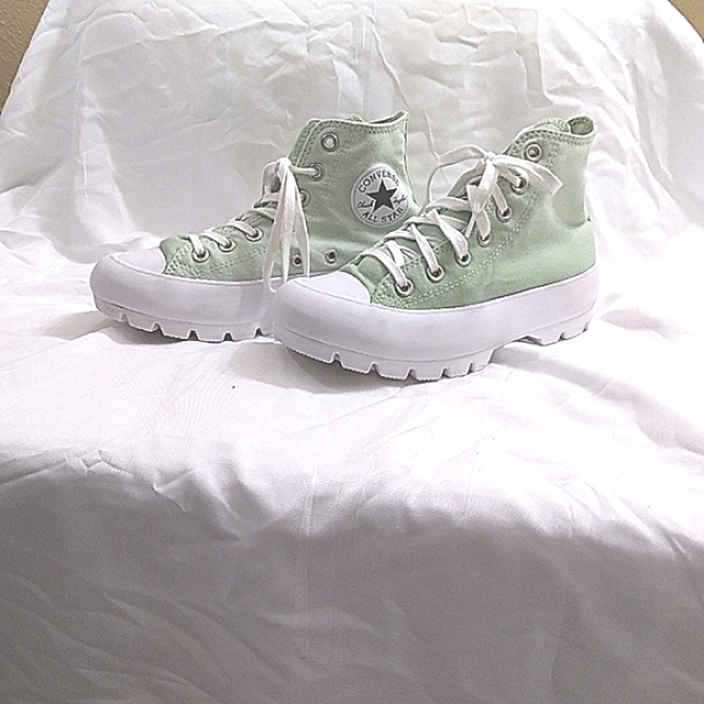 Converse Women Ct All Star Lugged Hi Green Casual Size 7